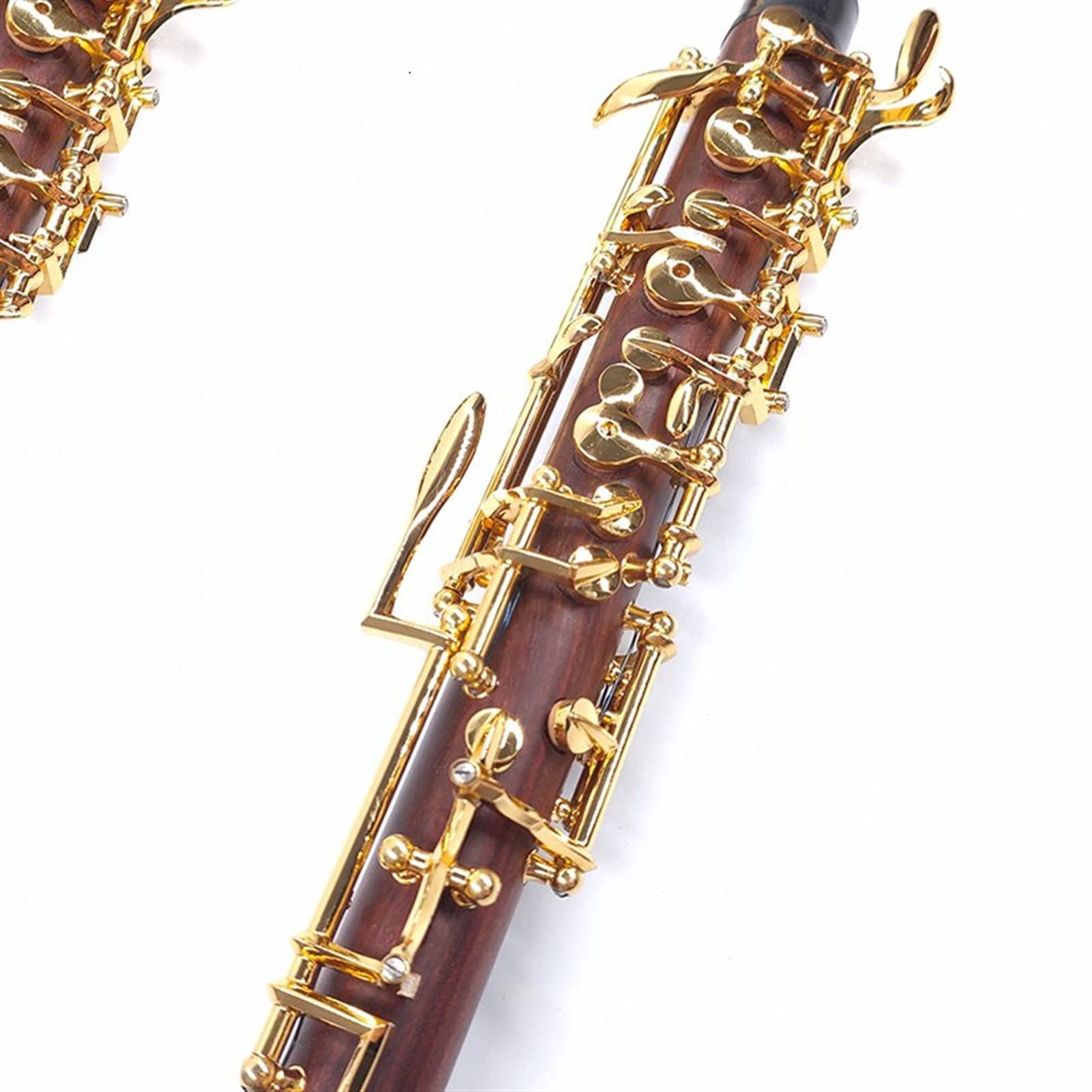 Piezas de oboe C Key OBOE De Semi/Fulli Estilo De Palisandro Automático Cupronickel Gold-chapado Para Adultos Y Principiantes (Color : Semi-automatic keys)