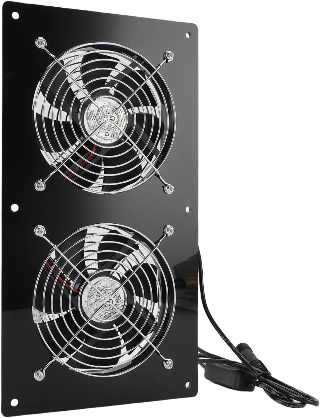 Solar Exhaust Fan, Monocrystalline Silicon Panel, 15W Dual Ventilator Kit for Greenhouse Shed and Chicken Coop with Dual Ventilation