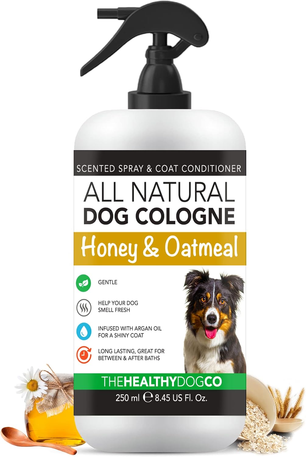 The Healthy Dog Co Dog Perfume Spray Honey & Oatmeal Dog Spray for