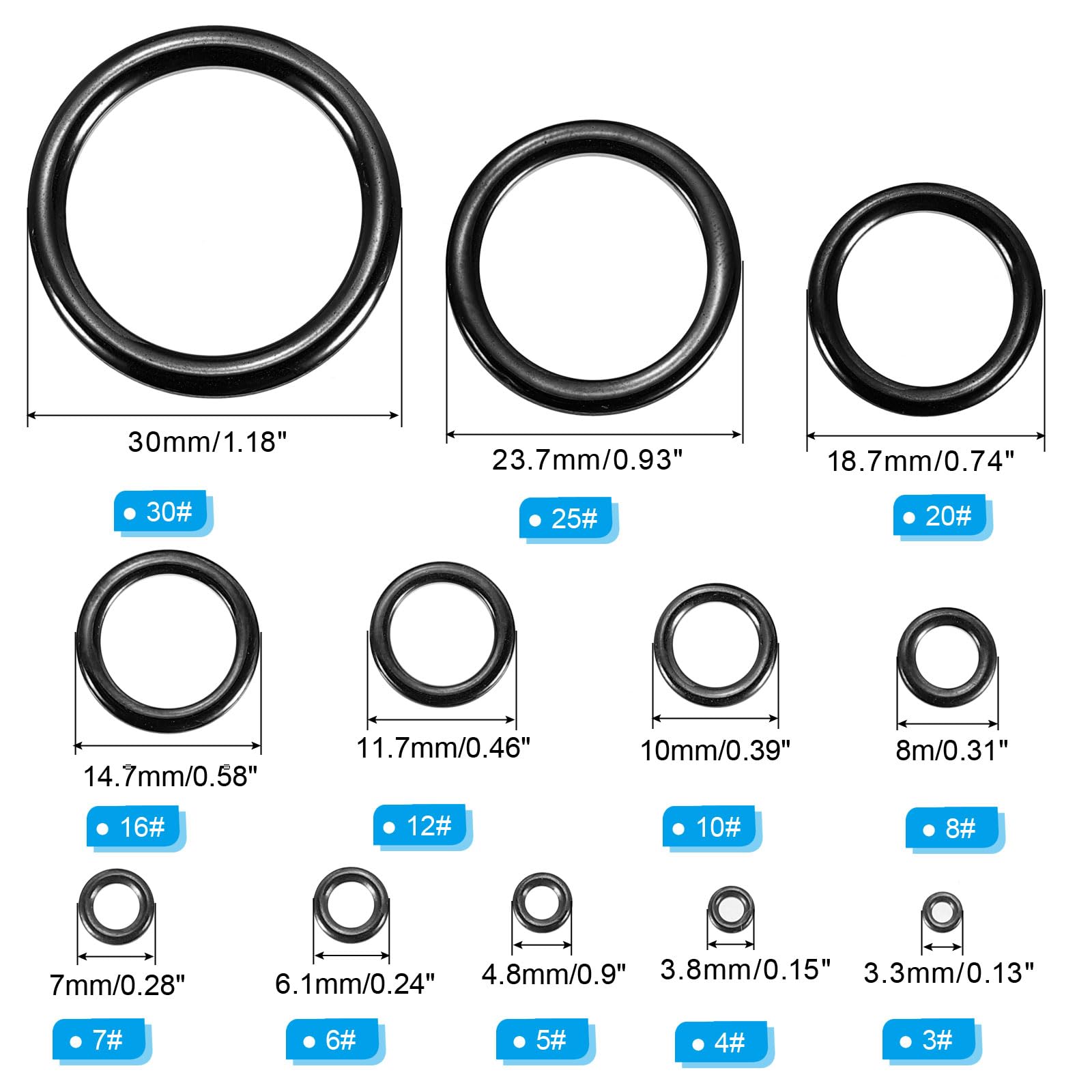 PATIKIL Fishing Rod Repair Kit 0.13-1.18in - Image 2