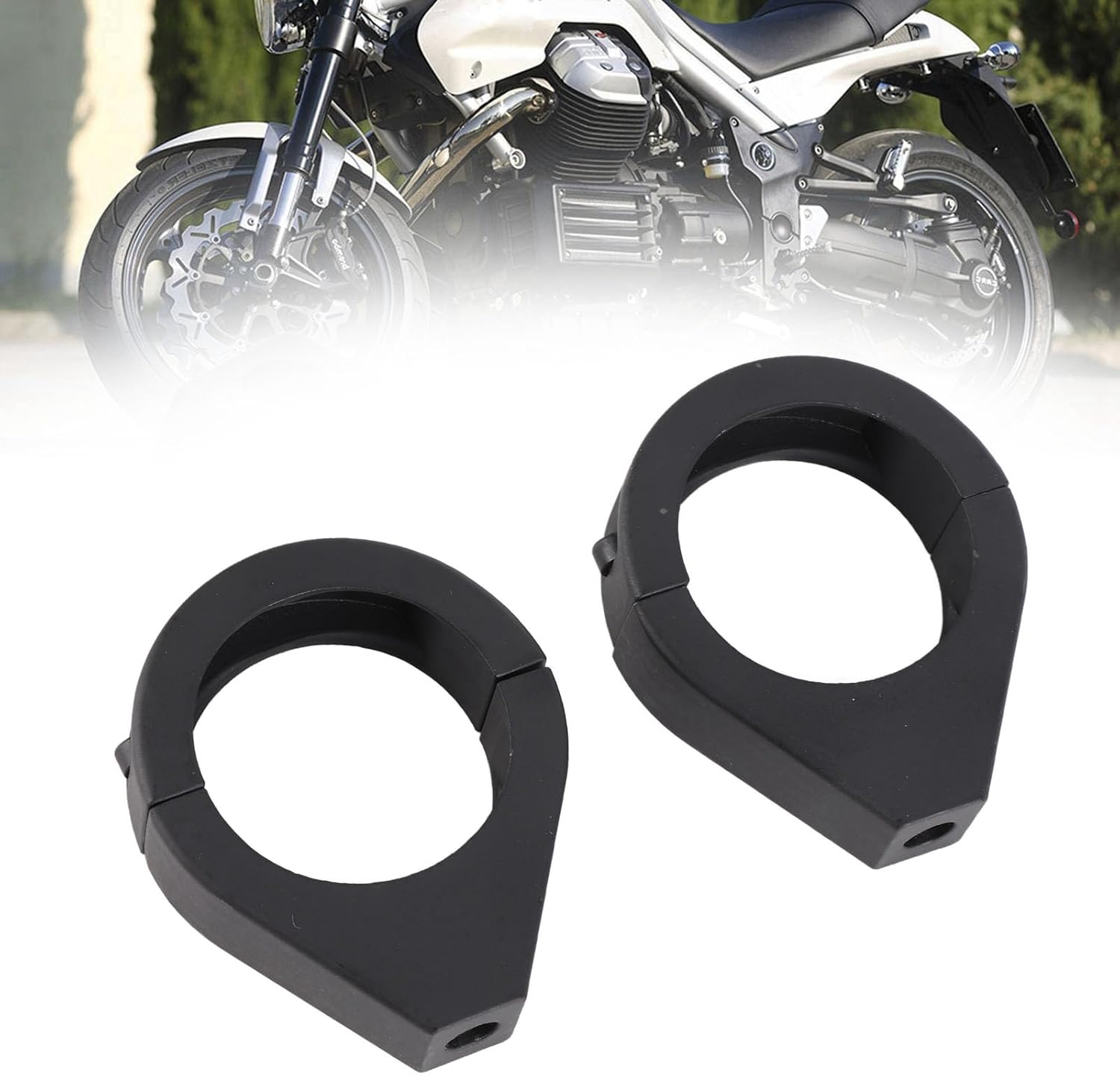 Aluminium Alloy Motorcycle Modified Turn Light Mount Bracket 41mm Fork Clamps Black Turn Light Bracket Metal Motorcycle Modified (Metallic Black)