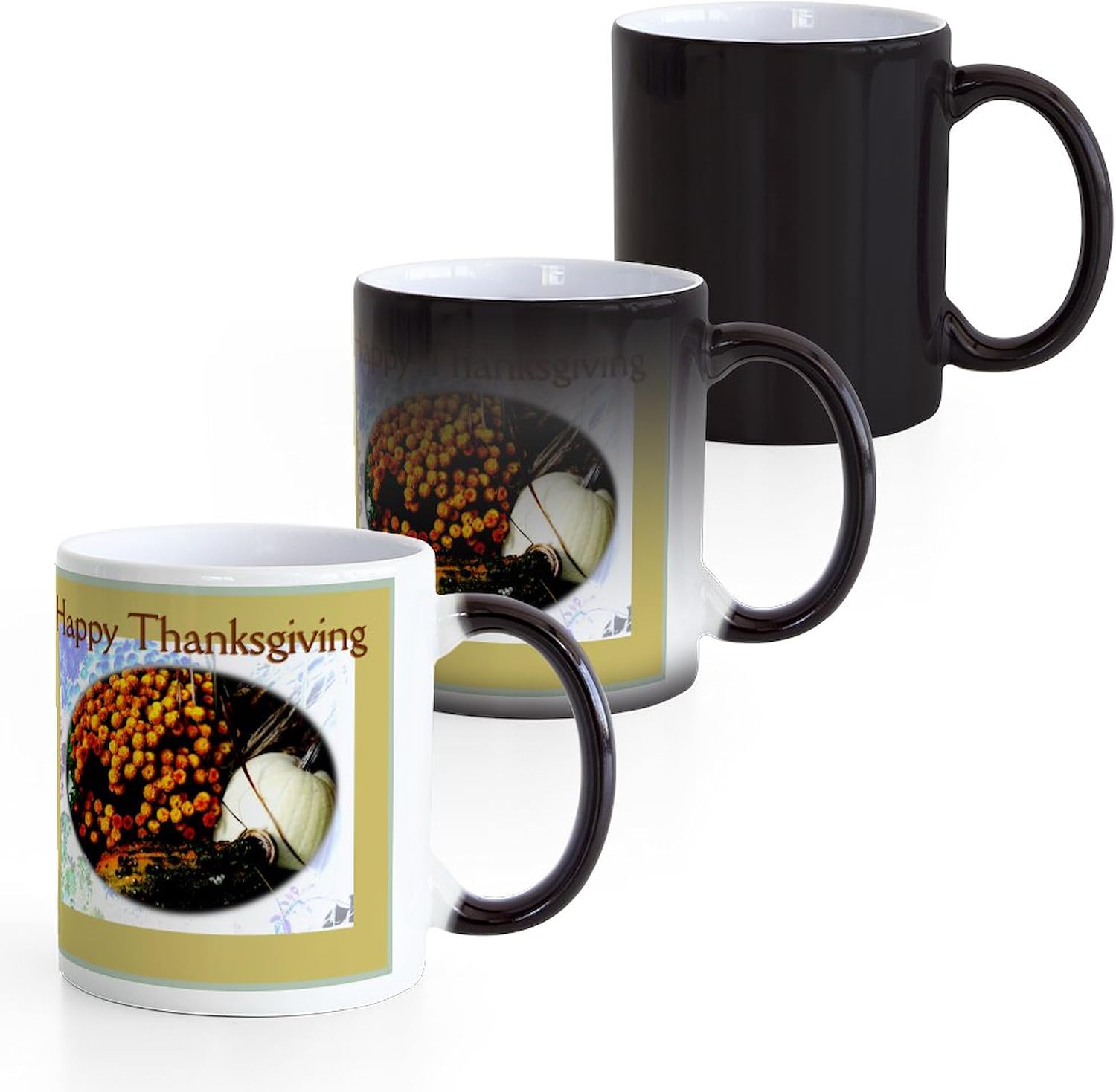CafePress Happy Thanksgiving Ceramic Magic Mug Coffee, Tea Cup 11 oz