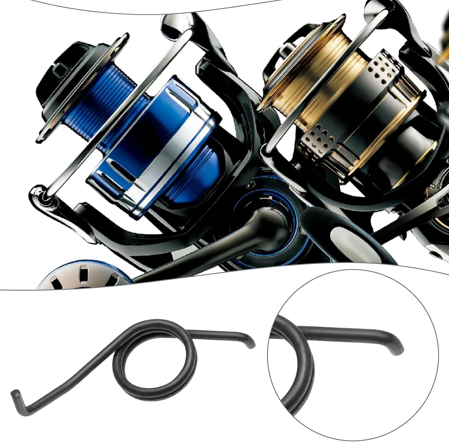 4pcs Spinning Fishing Reel Spring Reel Long Lasting Spring Reel Repair Spare Parts Fishing Accessories Compatible with Daiwa
