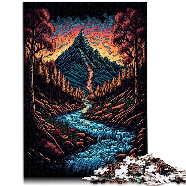 Rompecabezas Psicodélico de Madera para Adultos y Niños Mayores de 12 Años - 1000 Piezas - Tamaño: 26x38cm