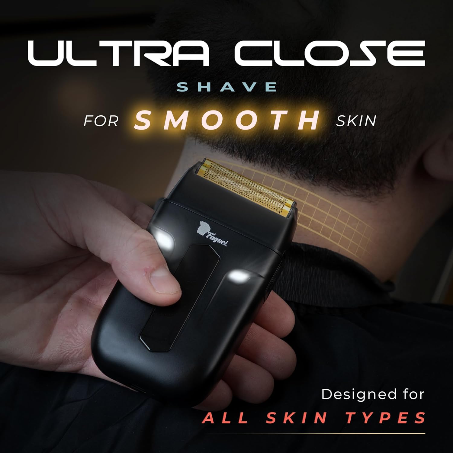 Fagaci Double Foil Shaver for Men – Electric Shaver with Close Shaving, No Irritation, Professional Barber Foil Shavers 8500 RPM High Torque, 3H Battery, Mens Razor for Face, Easy Clean - Image 5