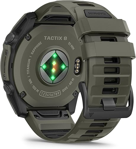 Miniatura 4 de Garmin tactix Cerakote de 0.315 – 2.008 in, reloj inteligente táctico con GPS premium, pantalla AMOLED, Solver Ballistics aplicado, revestimiento
