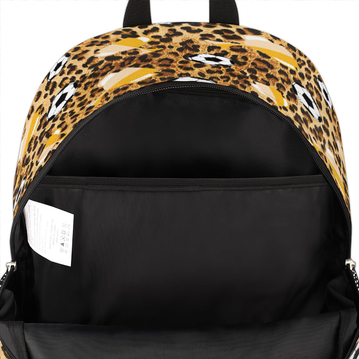 Leopard piłka nożna trofeum plecak o dużej pojemności plecak szkolny plecak na książki plecak piłkarski sport turystyka podróż na co dzień laptop plecak dla dzieci chłopców dziewcząt mężczyzn kobiet,