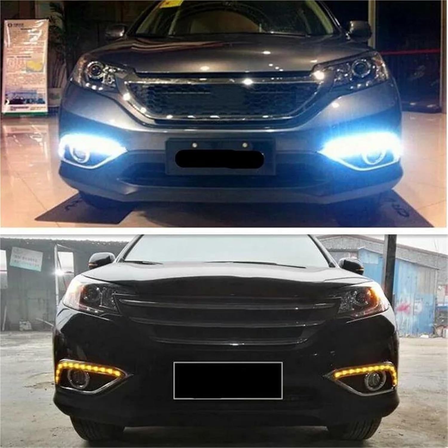 バックミラーインジケーター 2個 LED 車用 DRL デイタイム ランニング ライト イエロー ウィンカー ライト付き ために C