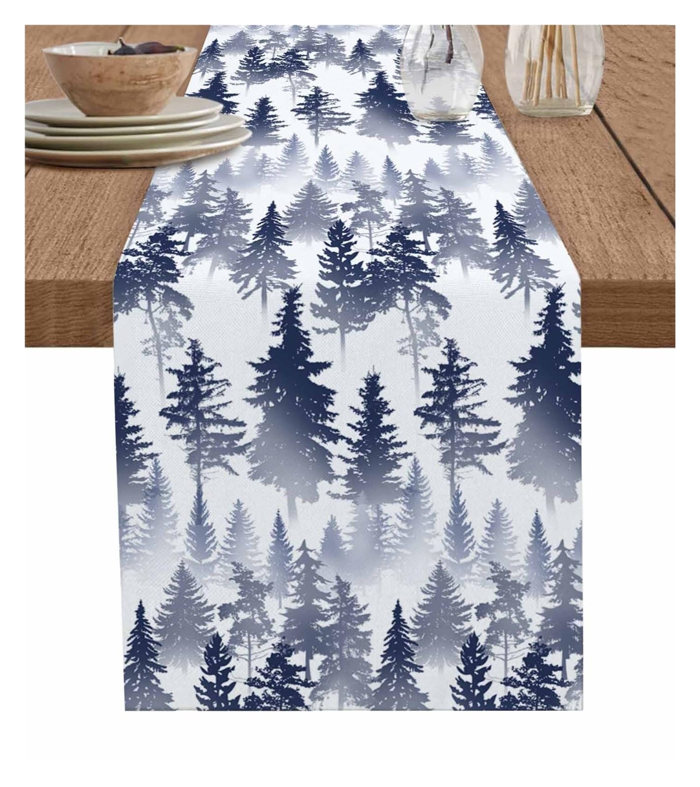 Table Runner Table Runner Trees Forests Silhouettes Abstract Decoration Home Decor Dinner(33 X 153cm)