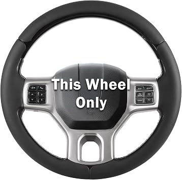 Fit for Ram 1500 Steering Wheel Cover, Car Steering Wheel Cover for Dodge Ram 1500 2012-2018 1500 Classic2019-2023 25002012-2018 35002012-2018 55002012-2018 Accessories Black