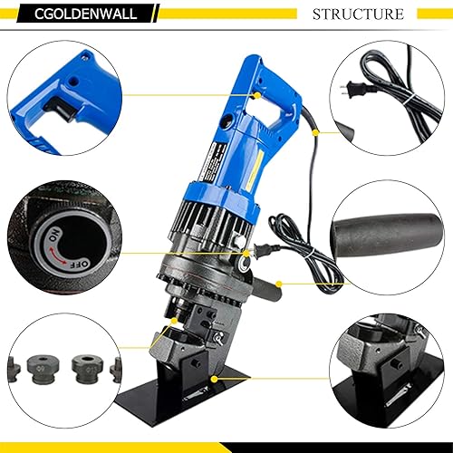 Miniatura 3 de CGOLDENWALL JP-20 - Perforadora de agujeros hidráulicos eléctrica, herramienta de perforación de agujeros hidráulicos con interruptor de pie para