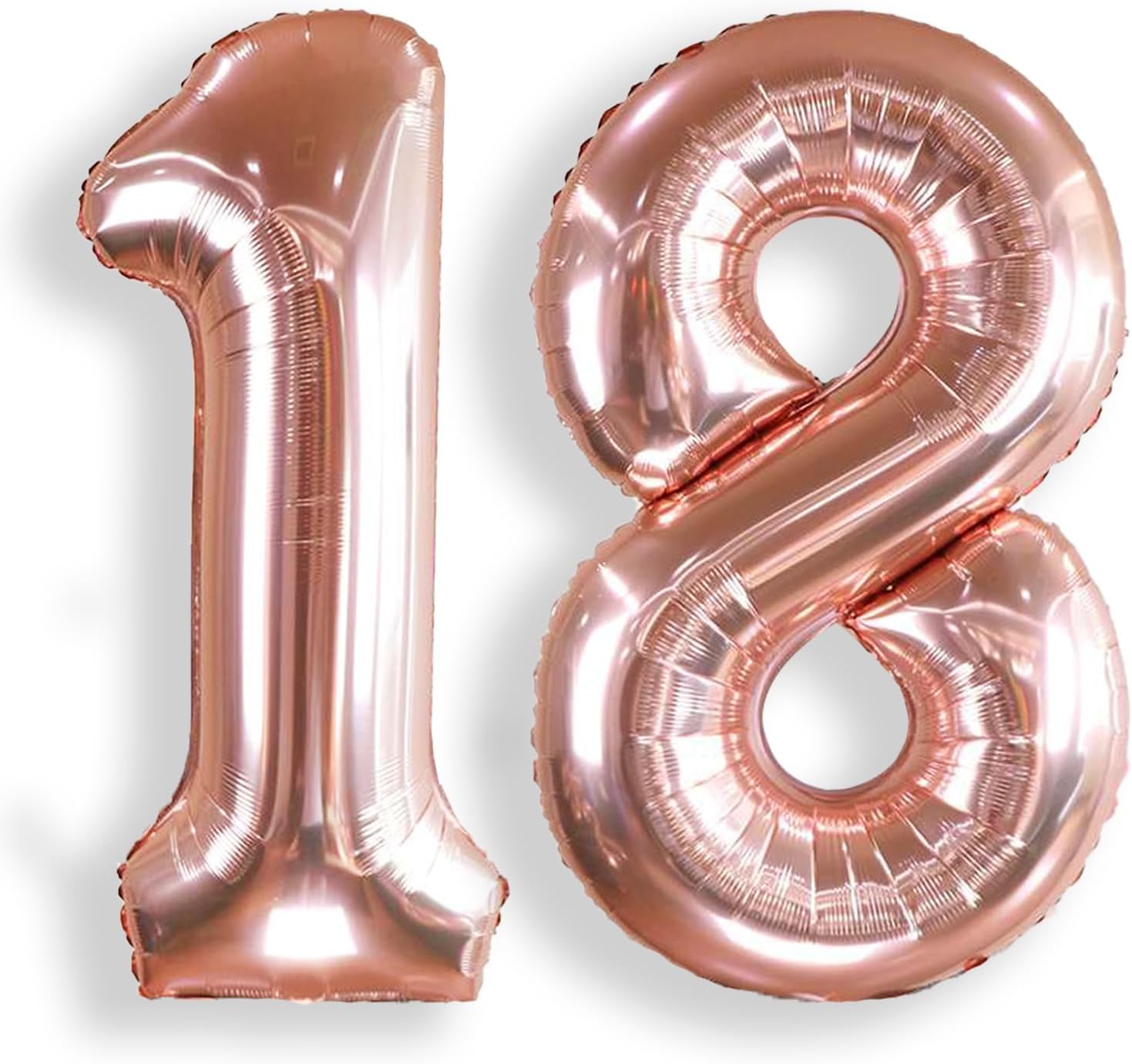 AULE 40 Inch Large 18 Number Balloons Rose Gold Big Foil Number Balloons Giant Helium Happy 18th Birthday Party Decorations for Women Huge Mylar 81 Anniversary Supplies