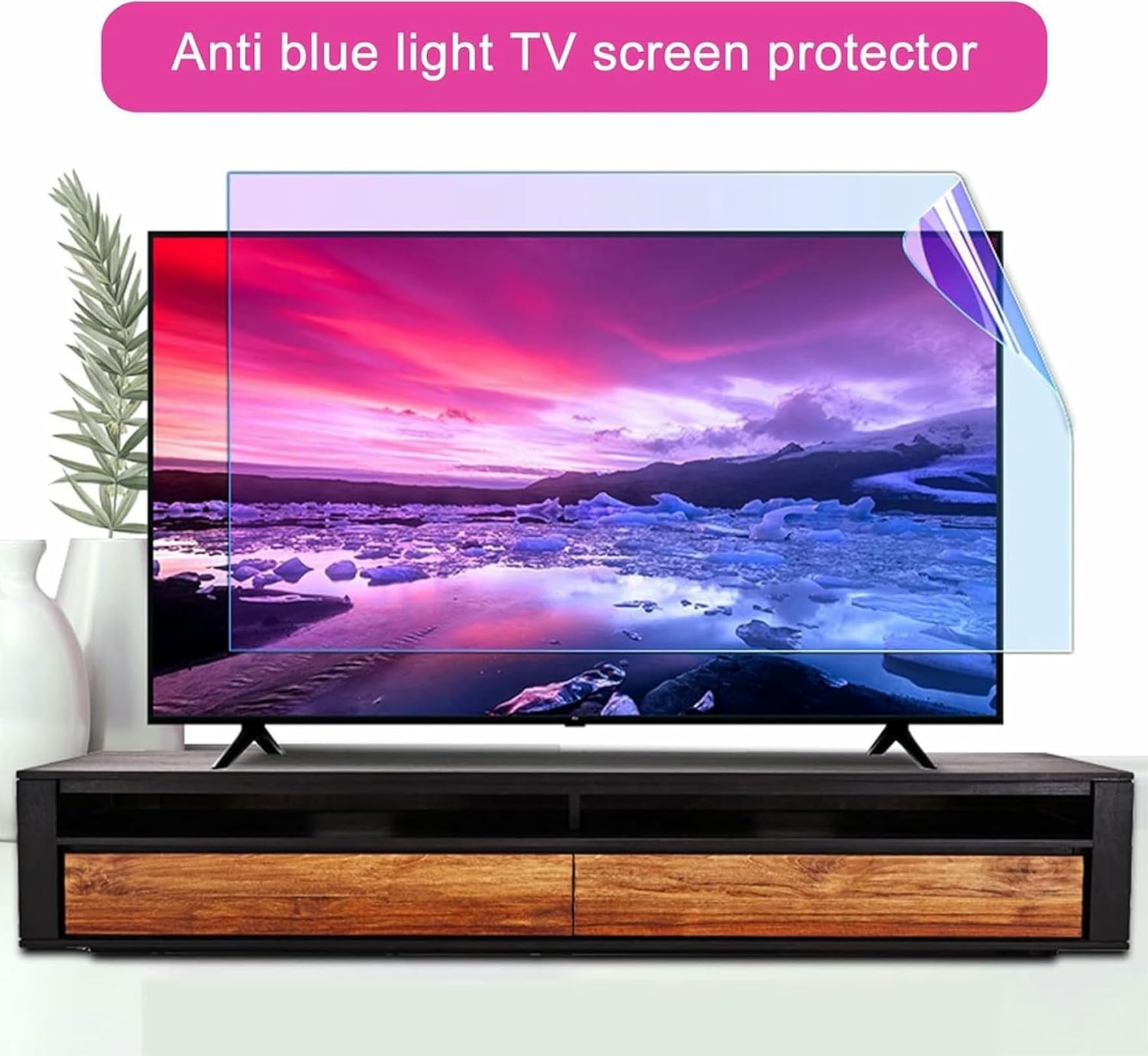 Protectores De Pantalla para TV De 32 A 75 Pulgadas, Película Anti Luz Azul para TV - Filtro Protector De Pantalla Anti UV Compatible con Pantallas LCD, Led, OLED 4K Y Ql~/