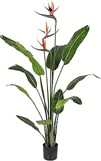 Vickerman Everyday Artificial Bird of Paradise Palm Tree 4 Foot Tall - Realistic Indoor Greenery Decor - Faux Potted Decoration for Home Or Office Accent