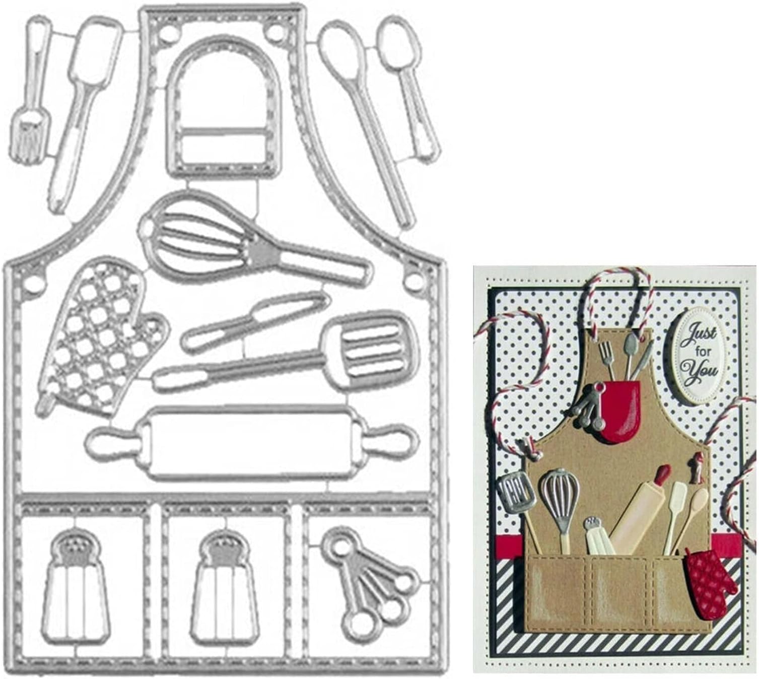 Diy Apron Metal Embossed Carbon Steel Knife Mold Manual Cutting Paper Mold Etching Knife Custom Mold Cutting