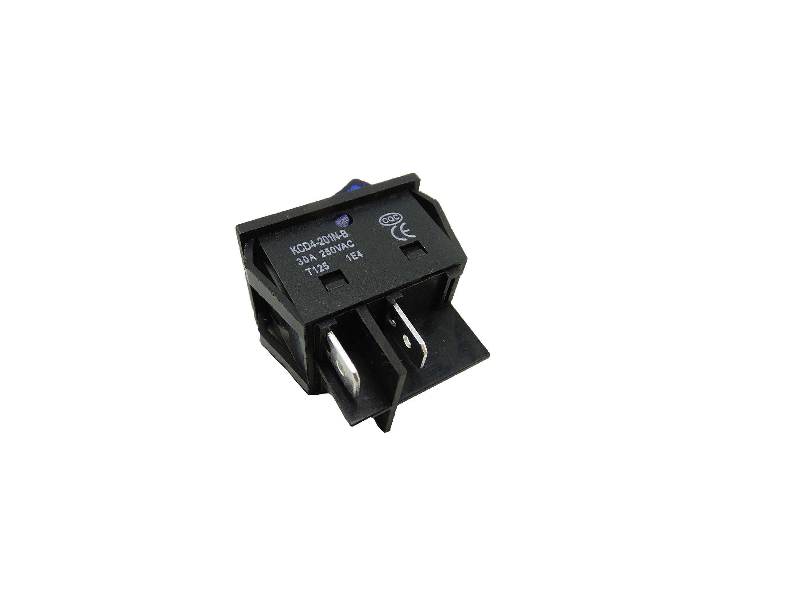 Wippschalter Blau Beleuchtet – 30 A / 250 V, 4-polig, Einbaumaß 30x22 Mm, Für Netzanschlüsse