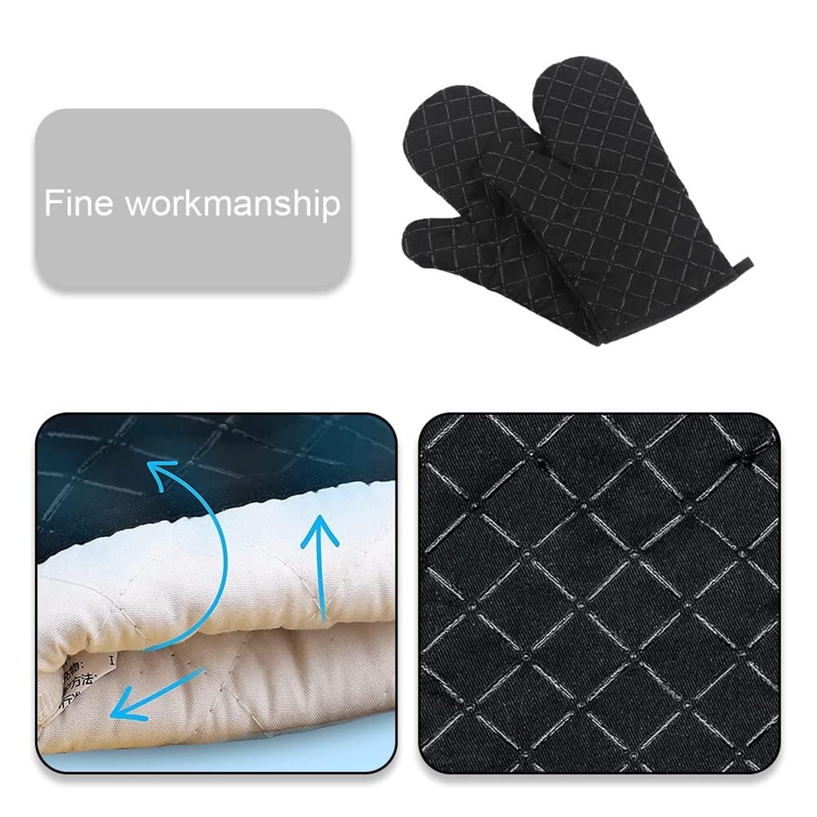 Manoplas Horno Paquete De 2 Manoplas For Horno, Guantes Antideslizantes Resistentes Al Calor For Cocinar, Hornear Y Asar Guantes Horno Cocina(Rot)