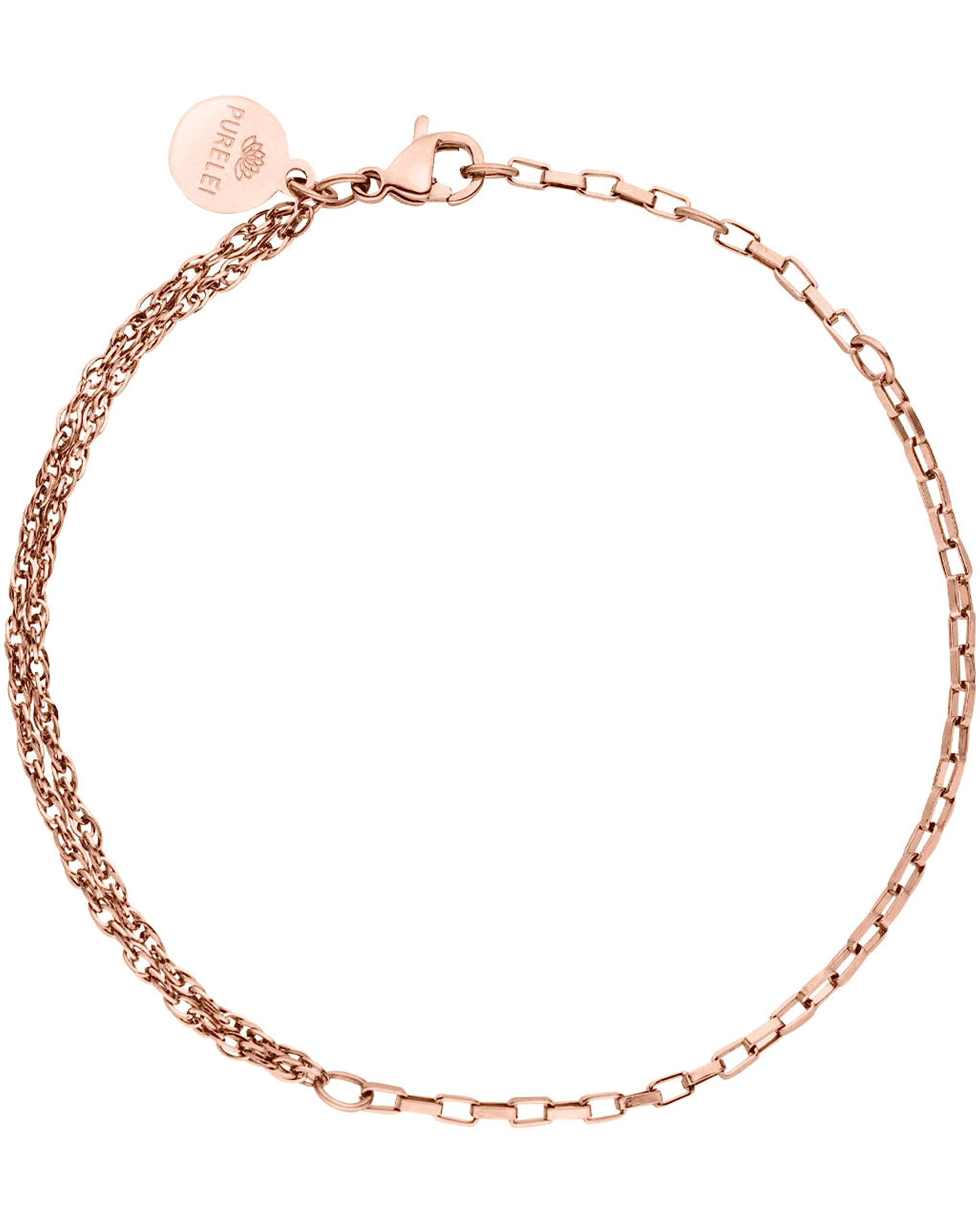 Purelei Kumu O Mix Armband – Elegantes, verspieltes Damen Armband mit Plättchen – Edelstahl 18K – Verstellbare Länge 16,5/18,5/20 cm – Hawaiianisch inspiriert