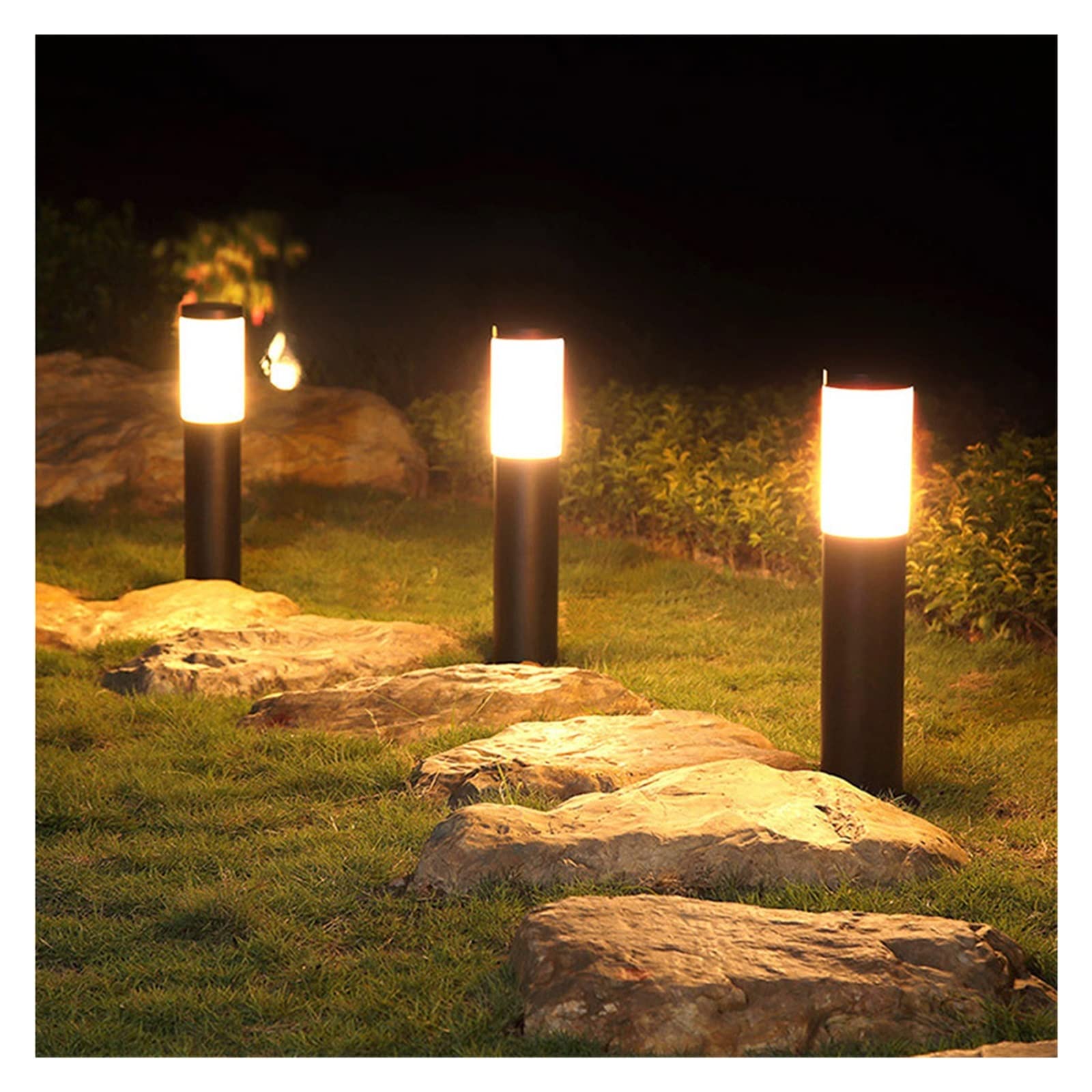 Lampy solarne do ogrodu zewnętrznego Pathway Light Ogród słoneczny Zewnętrzny Wodoodporny krajobraz ze stali nierdzewnej Inteligentny trawnik na podwórku Lampa uliczna Światła Lampa IP65 Dekoracja Na
