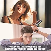 Vista 6 de PERFEHAIR Soft Boar Bristle Round Brush for Fine, Thin Hair or Beards - 1.3 inch for Drying, Styling, Curling, Adding Volume