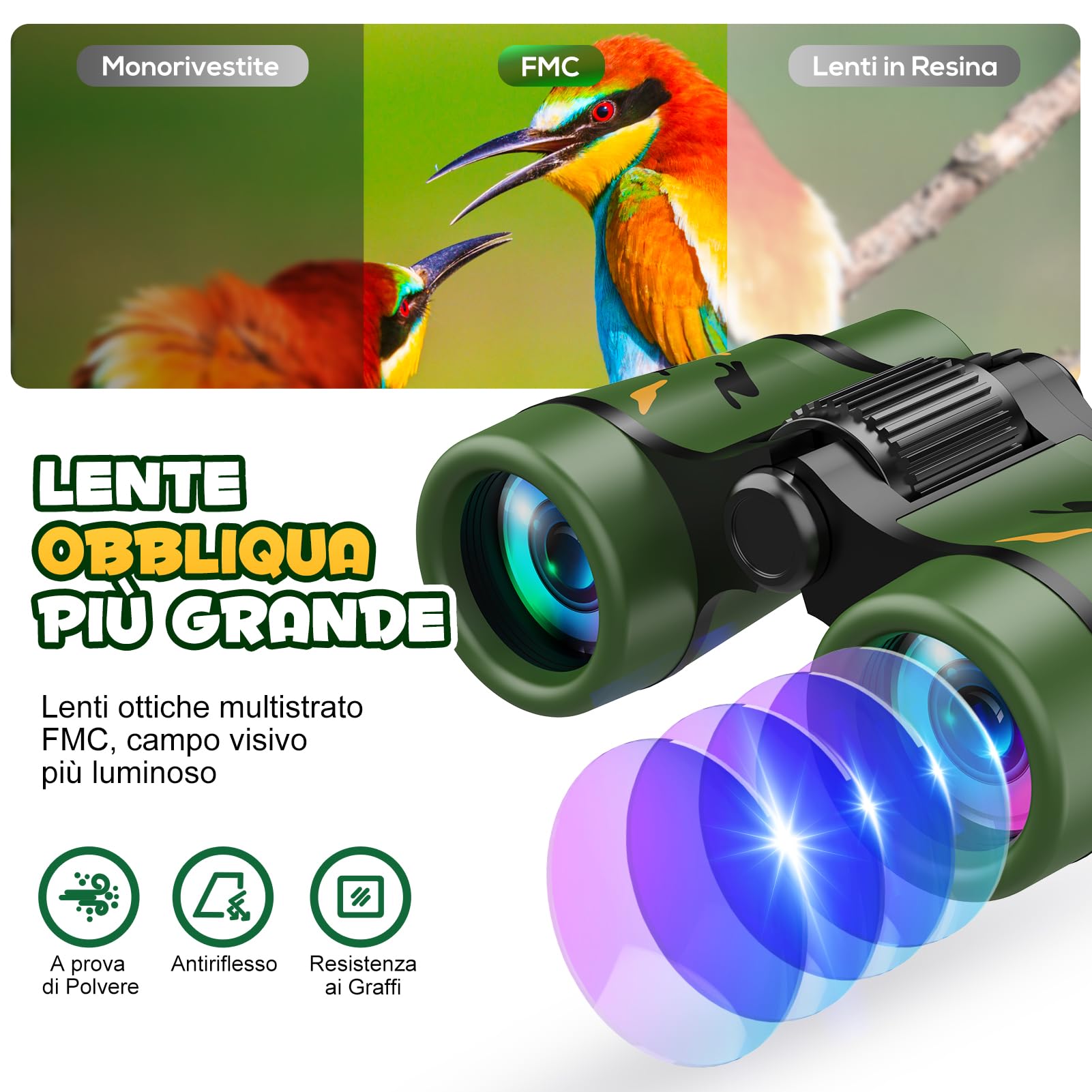 Dislocati Giochi Bambino 3-9 Anni Maschio, Walkie-talkie Bambini Regalo Bambino 3-9 Anni Binocolo Bambini Giochi da Giardino per Bambini Giochi all'aperto per Giocattoli Bambino Regali di Natale