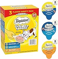 Vista 2 de Temptations Cucharadas para lamer para gatos adultos, comida húmeda, 24 cucharadas, paquete variado