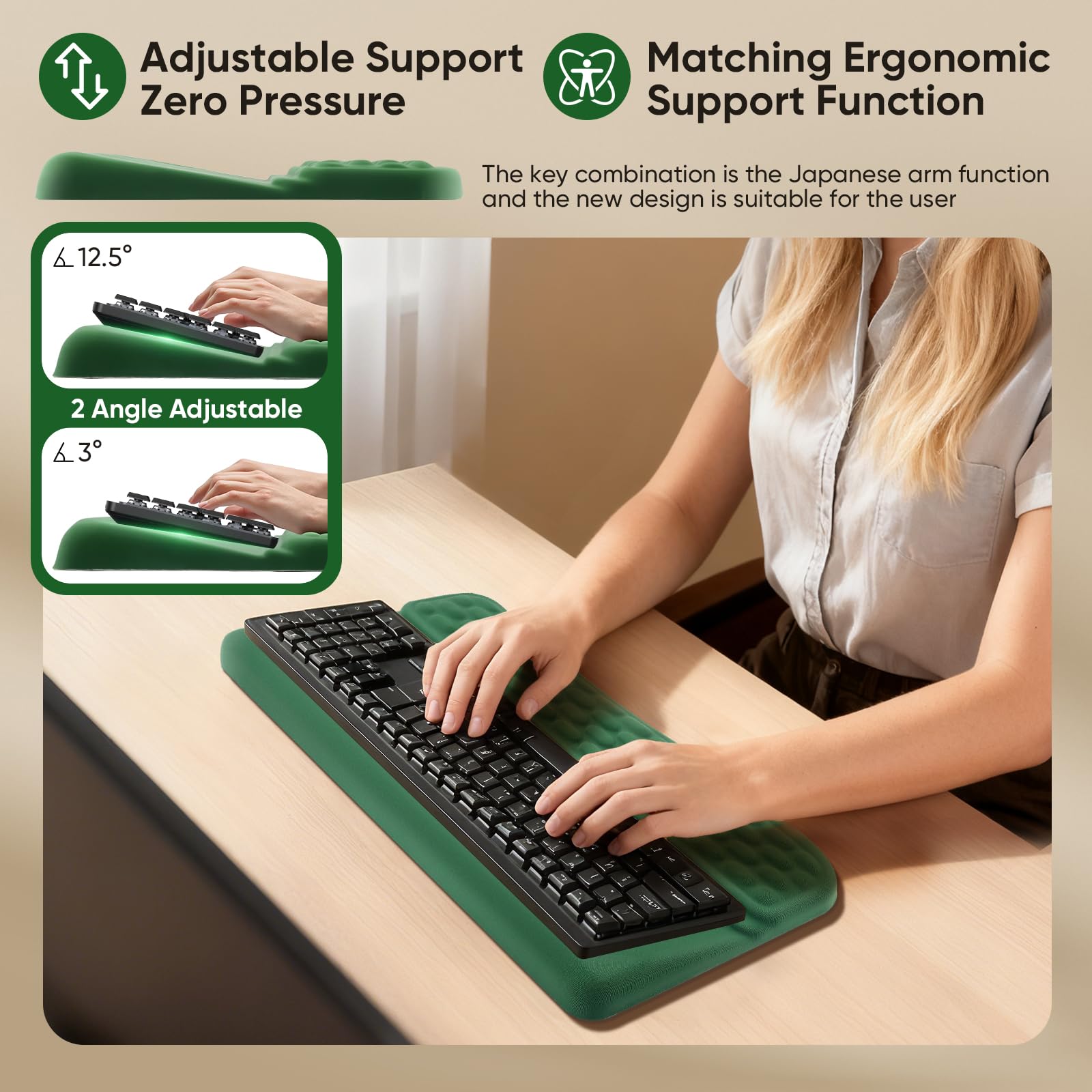 Poggiapolsi Ergonomico in Memory Foam e Gel