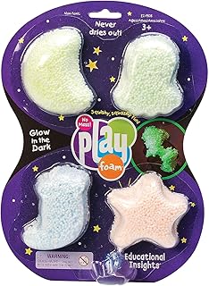 Playfoam Glow-In-The-Dark 4-Pack, Fidget & Sensory Toy,...