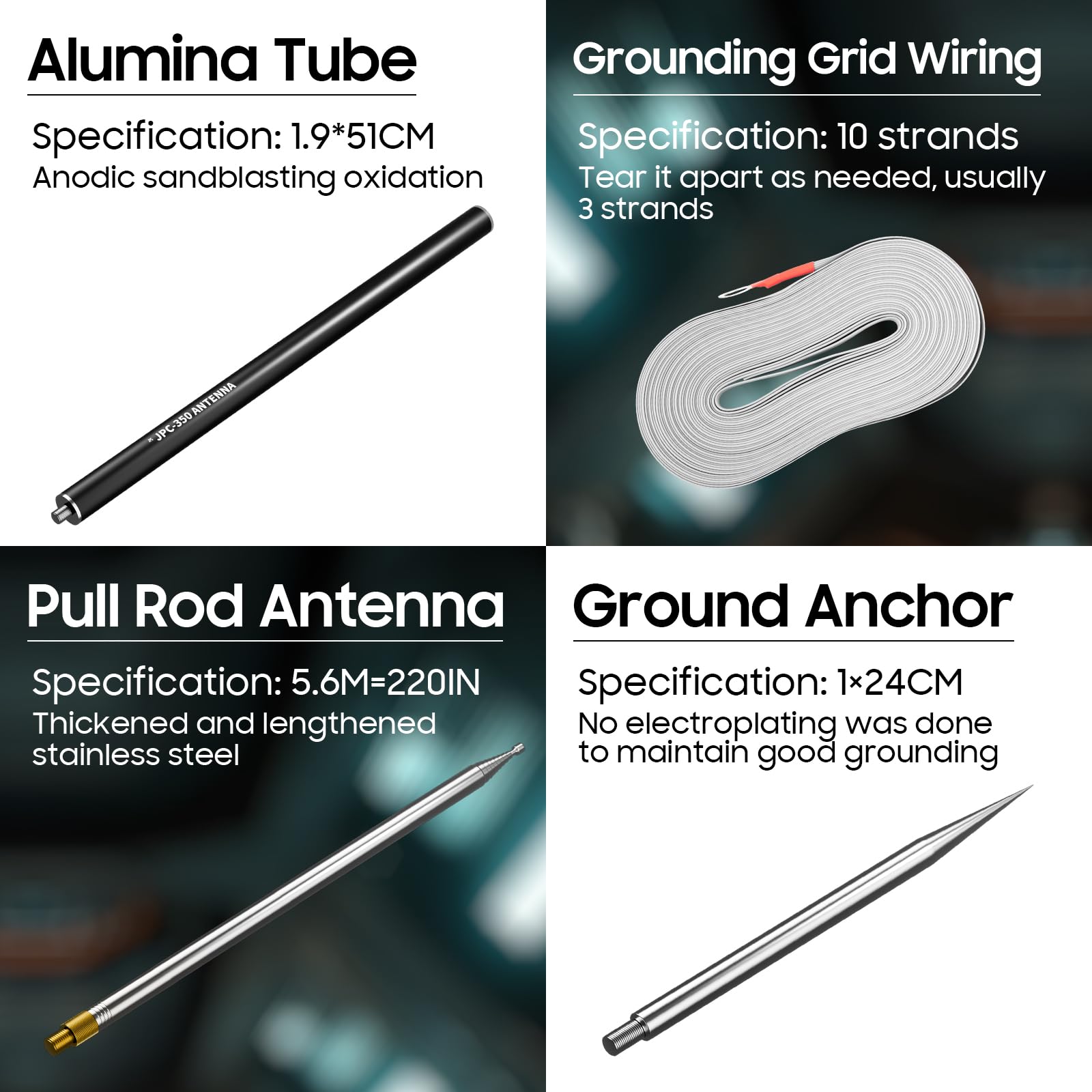Amazon.com: JPC-350 HF Vertical Antenna for Ham Radio 80-6 Meters