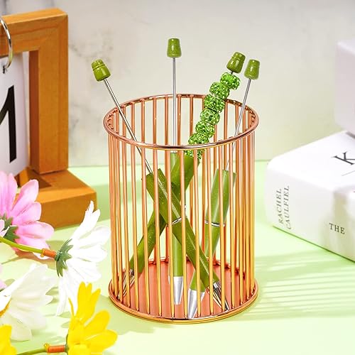 Miniatura 5 de jiebor 30 bolígrafos verdes con cuentas de plástico, bolígrafos de tinta negra, bolígrafos de bricolaje, lindos bolígrafos geniales para niños,