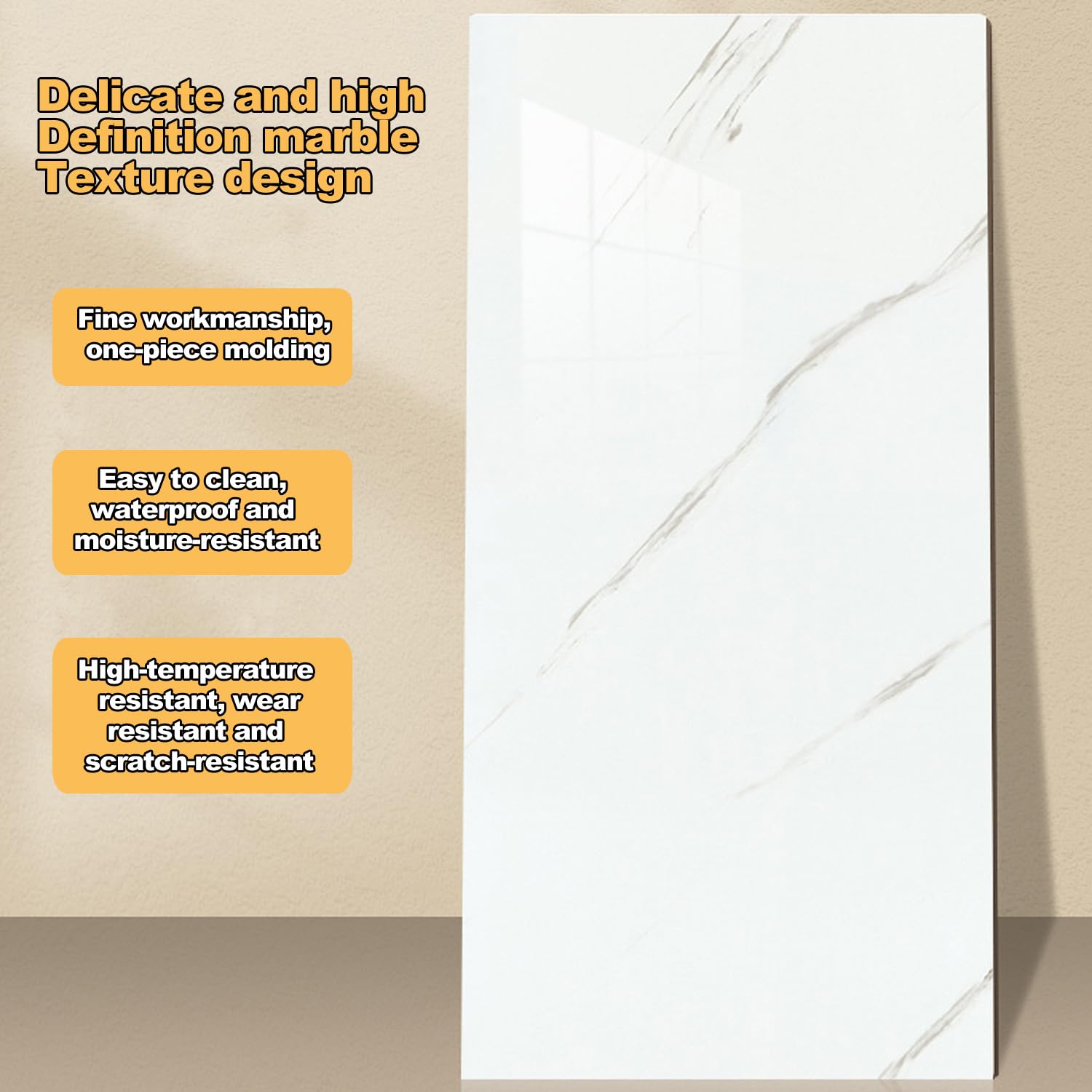 B,10 Piezas De Papel Tapiz De Mármol para Pelar Y Pegar Azulejos De Pared para Cocina Y Baño Calcomanías De Azulejos De Mármol A Prueba De Aceite Pegatina De Baño Decoración