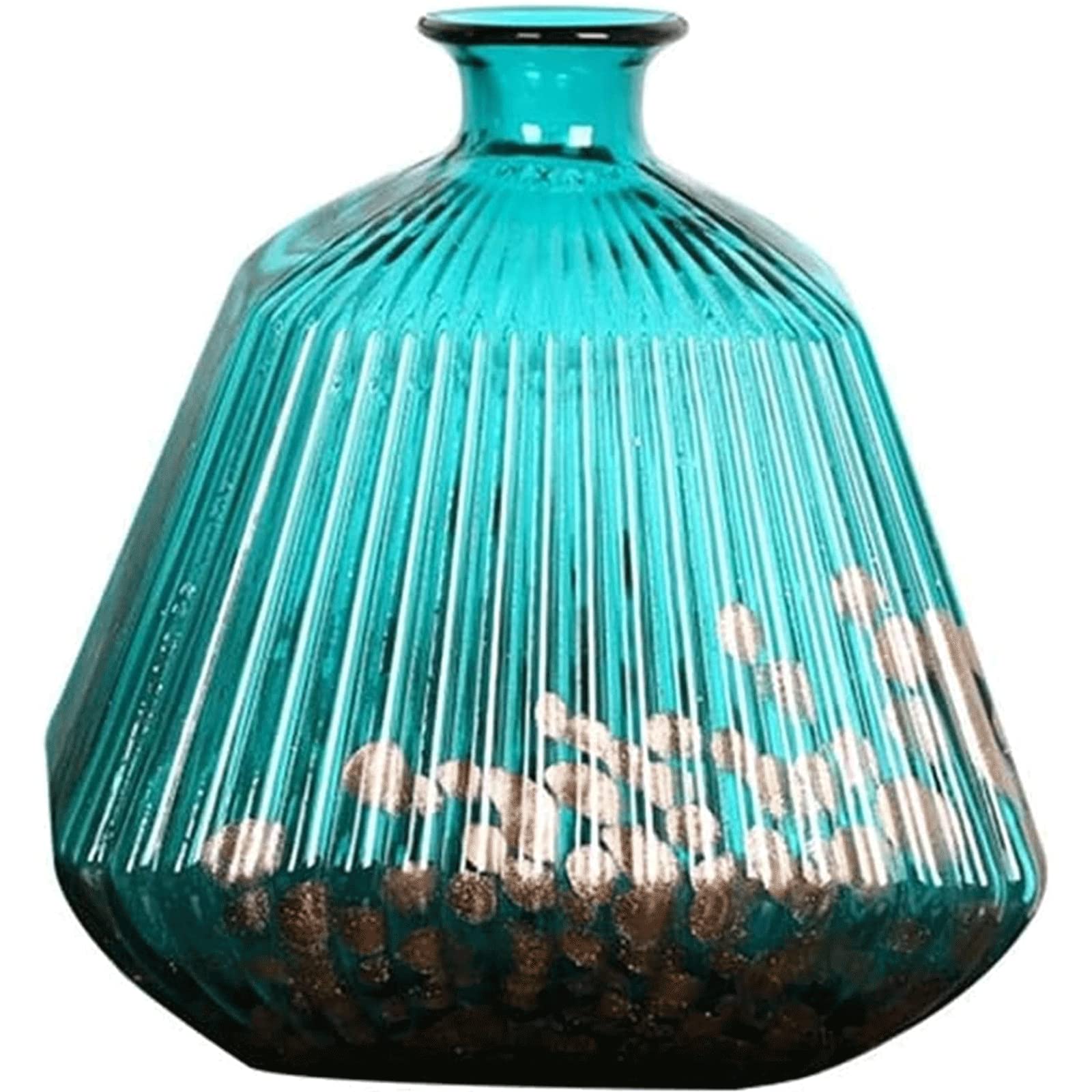 Ngdfgr As Known Fashion Handmade Vase Gradient Emerald Green Flower Vases Fine And Clear Feel Comfortable Glass Straight Hydroponic The Vase Decoration (A),A