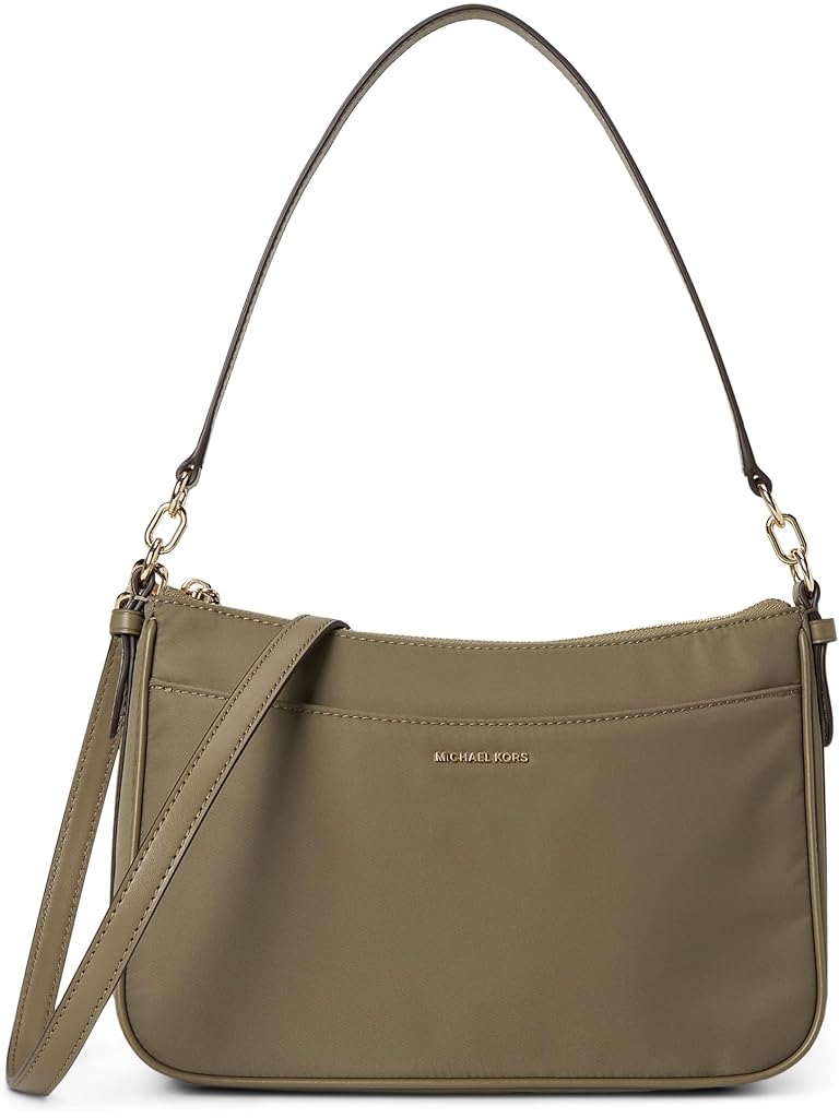 Brown Michael Kors Jet Set Medium Top Zip Pochette Crossbody