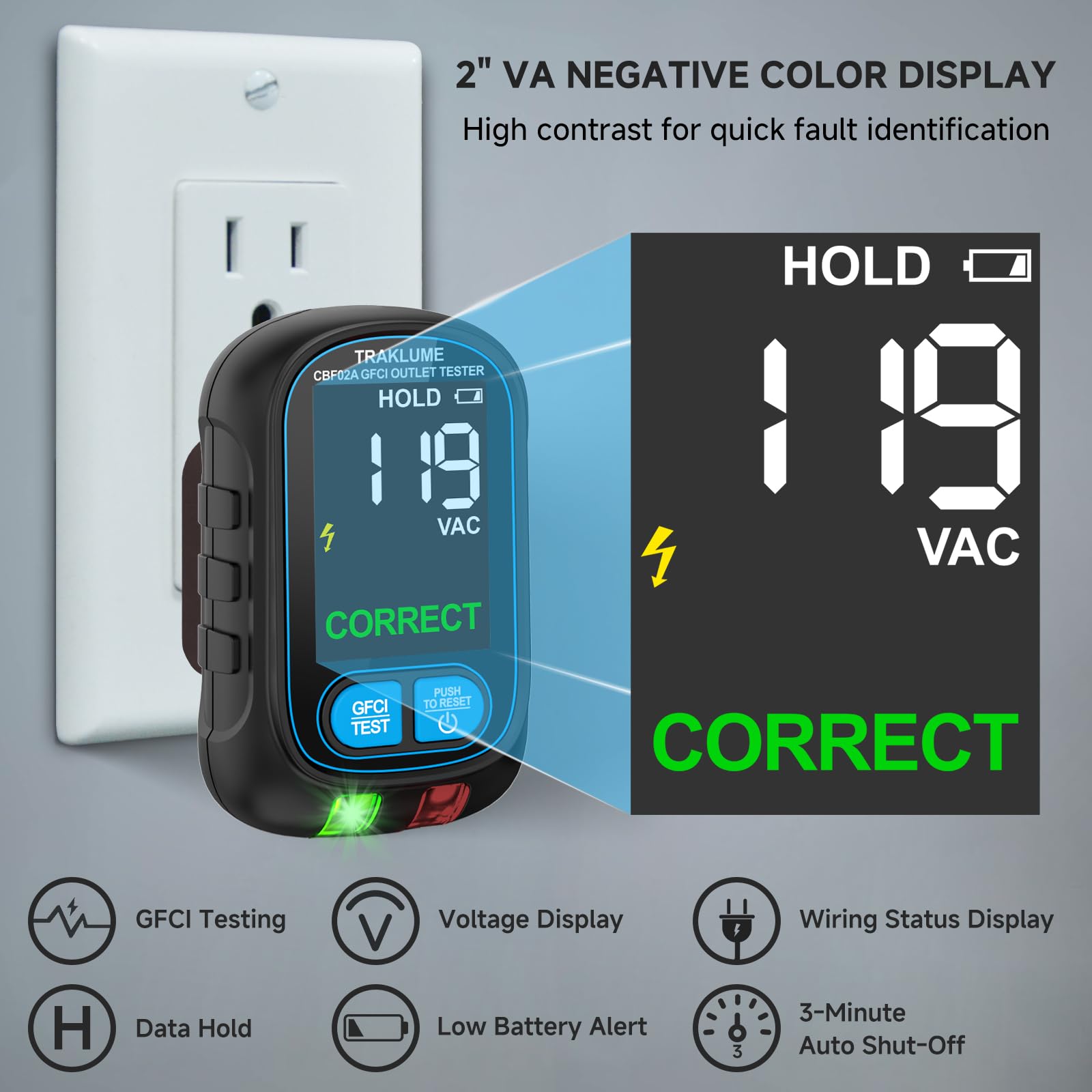 Circuit Breaker Finder & GFCI Tester - NCV Voltage Detection -6