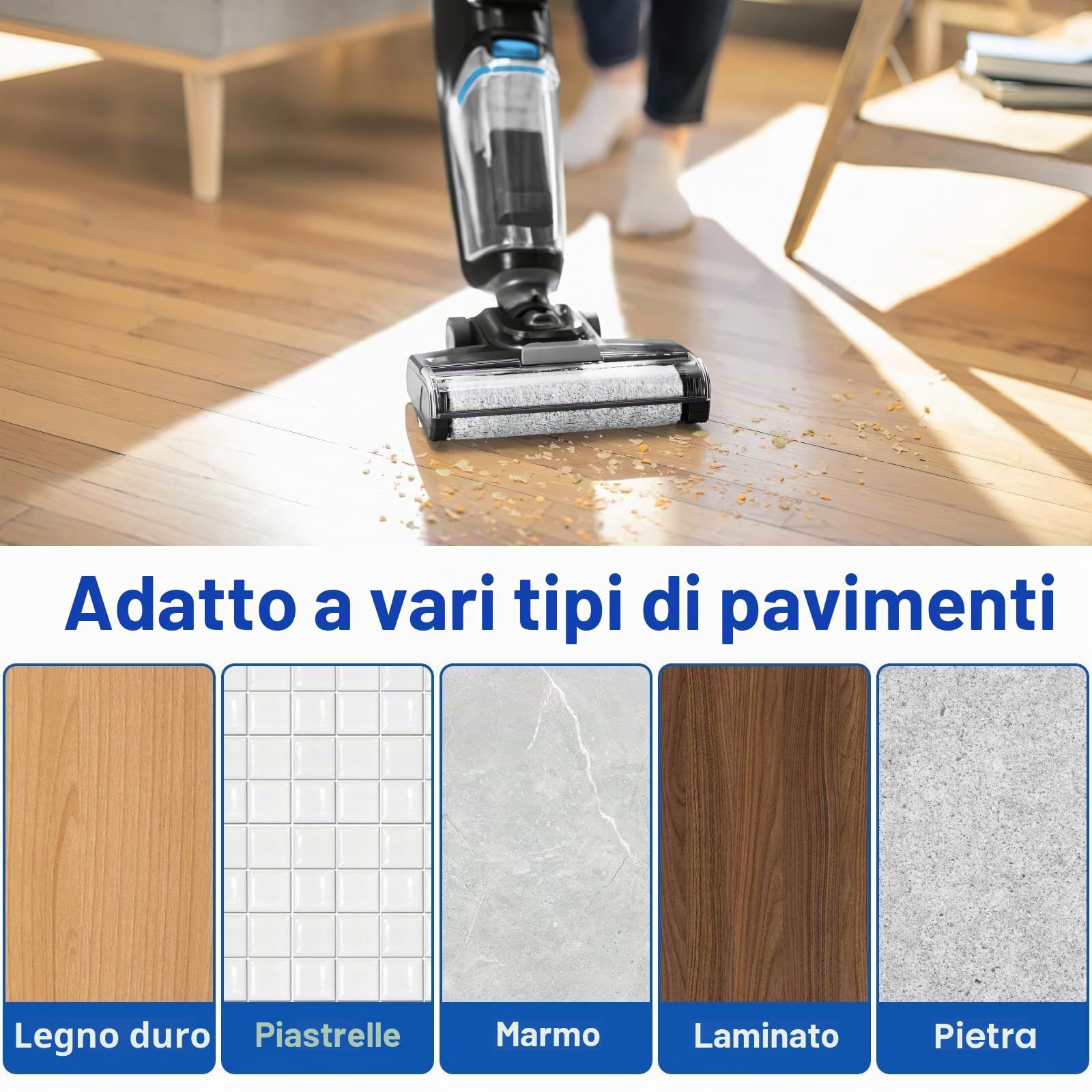 Rullo Spazzola di Ricambio e Filtri HEPA per Bissell Crosswave HF2/3845N/3831 Aspirapolvere Con Filo, 2 Spazzole a Rullo + 2 Filtri HEPA + 1 Spazzola per la Pulizia