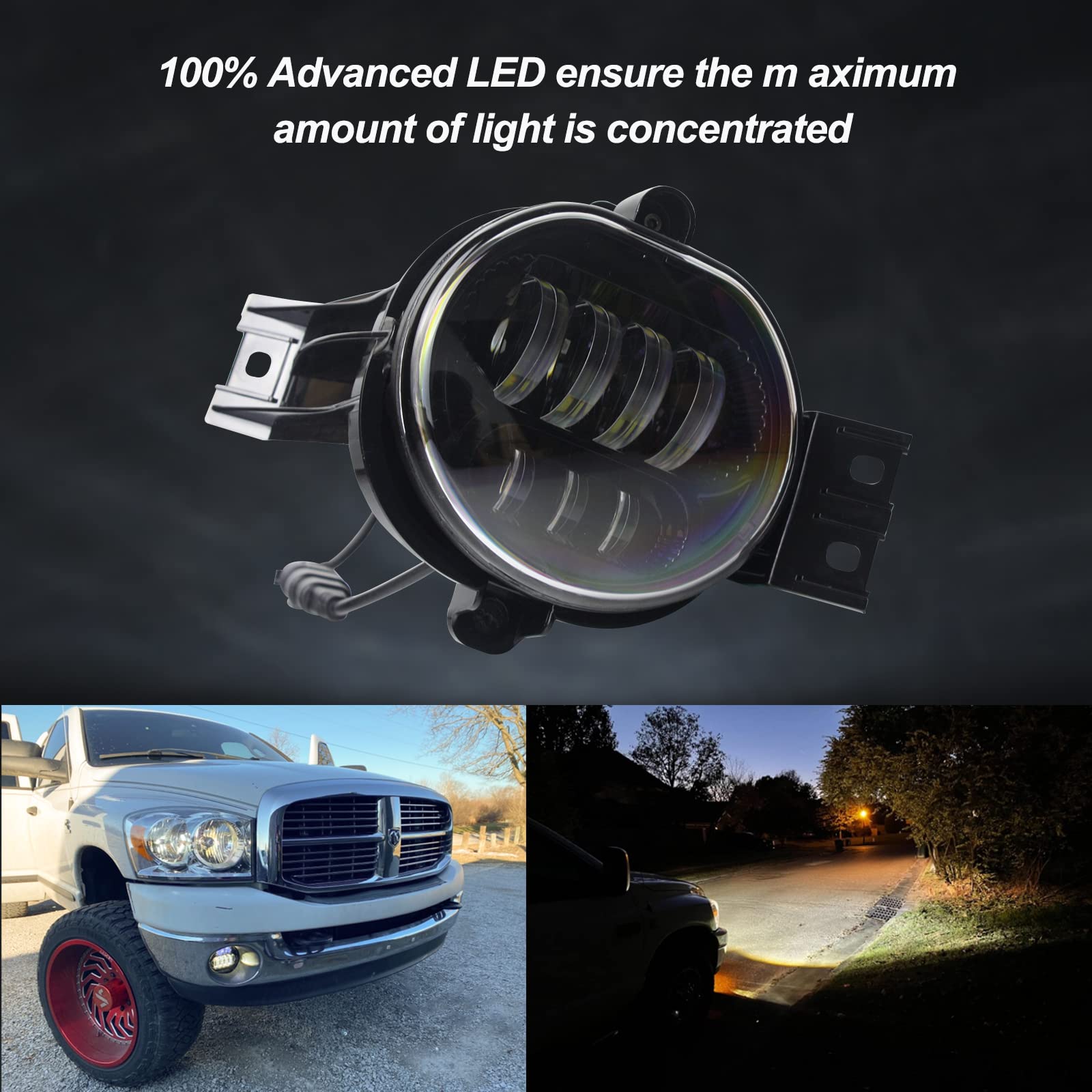 Amazon.com: WOLUEN Dodge Ram 1500 LED Fog Light - DOT Approved 