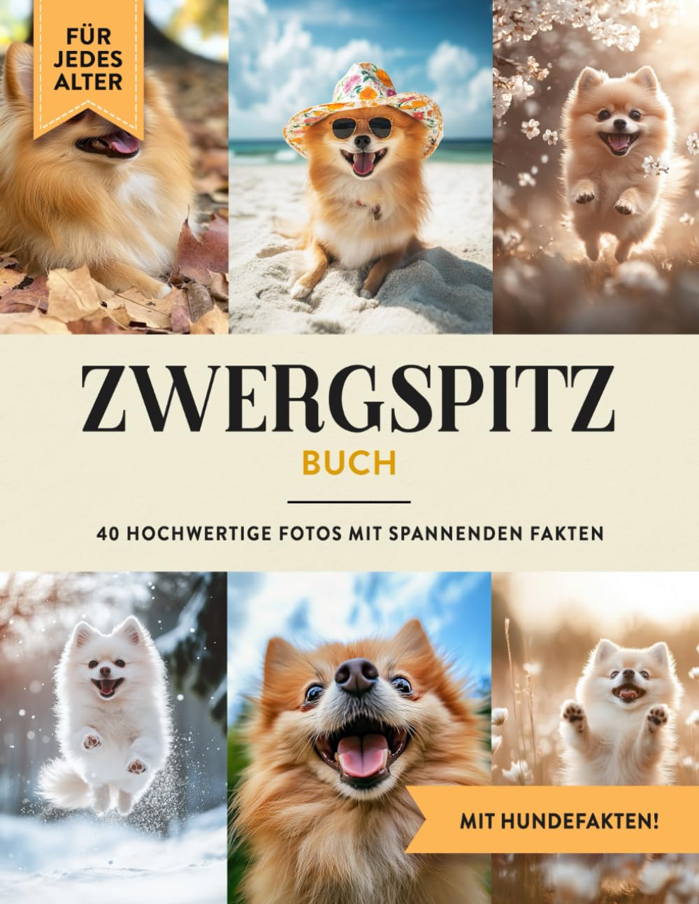 Zwergspitz Buch: 40 Bilder & Fakten | Pomeranian Hundebuch als Geschenk für Kinder & Erwachsene