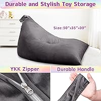 Vista 31 de Jorbest Almacenamiento de puf de animales de peluche, bonita construcción para niños y adultos, fundas de terciopelo de lujo para puf solo sin