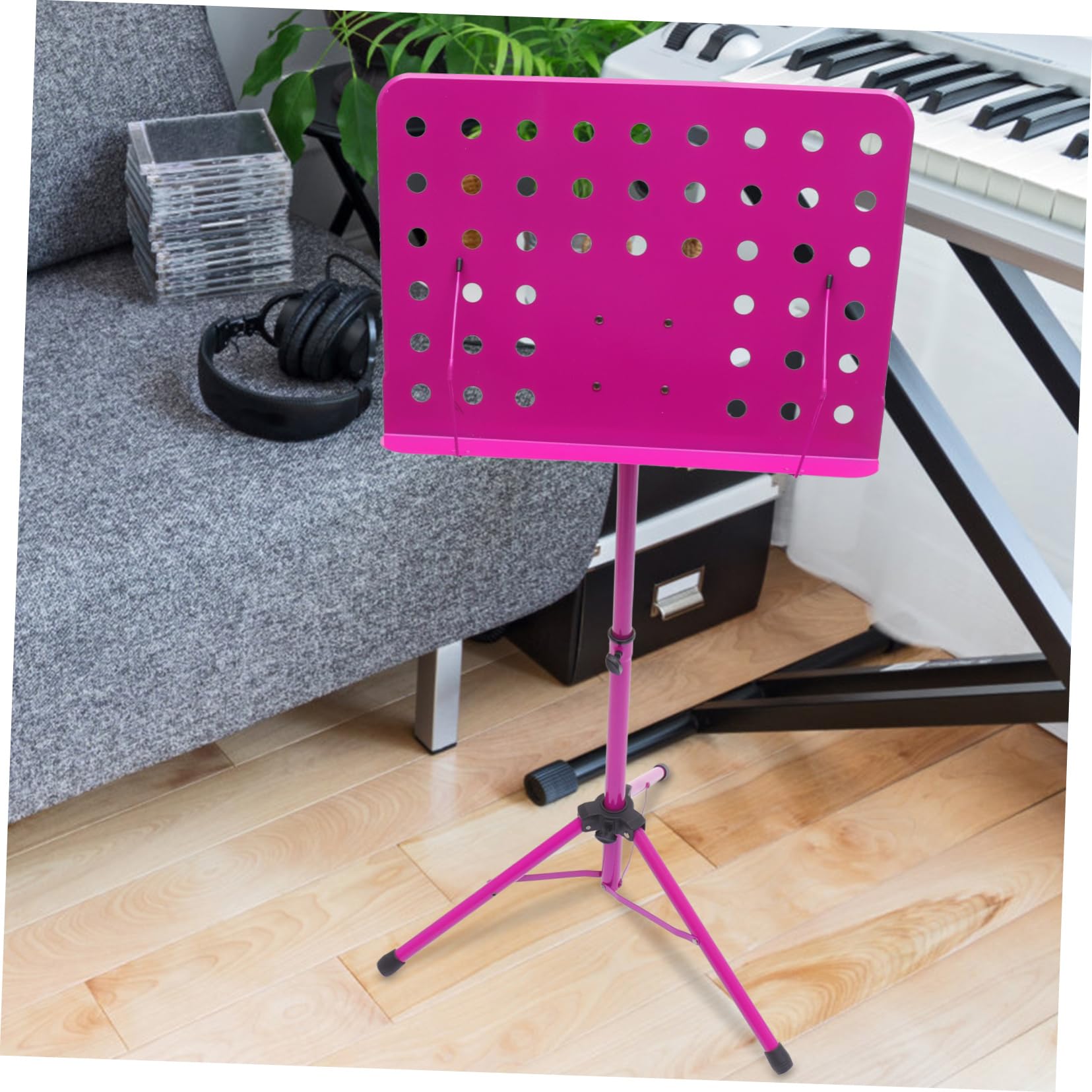 ifundom Supporto per Spartiti Musicali in Lega di Alluminio Pieghevole E Telescopico per Chitarra Violino E Sassofono. Supporto per Spartiti Musicali.