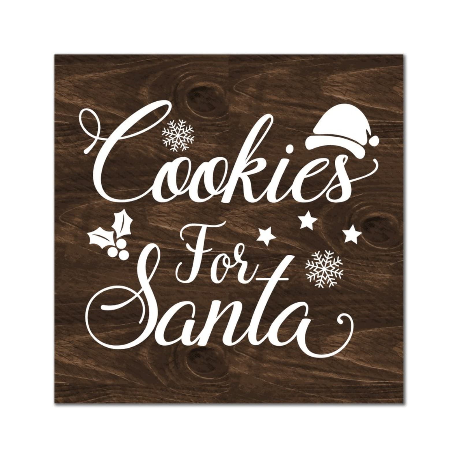Plaque Cookies for Santa en bois : finie la décoration de Noël fade dans le salon