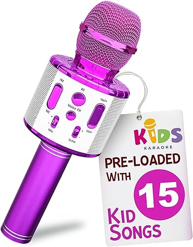 Miniatura 12 de Move2Play, Micrófono de karaoke de Navidad | Incluye canciones precargadas y Bluetooth | Juguete para niños de todas las edades 2, 3, 4, 5, 6+ años