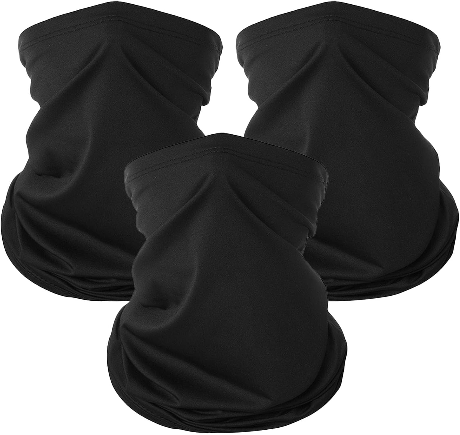 3 Pack Bandana Neck Warmer Ski Snood for Men & Women Multifunctional Headwear Face Mask Elastic Neck Gaiters Windproof Headband Snood UV Resistence for Sports Cycling Hiking