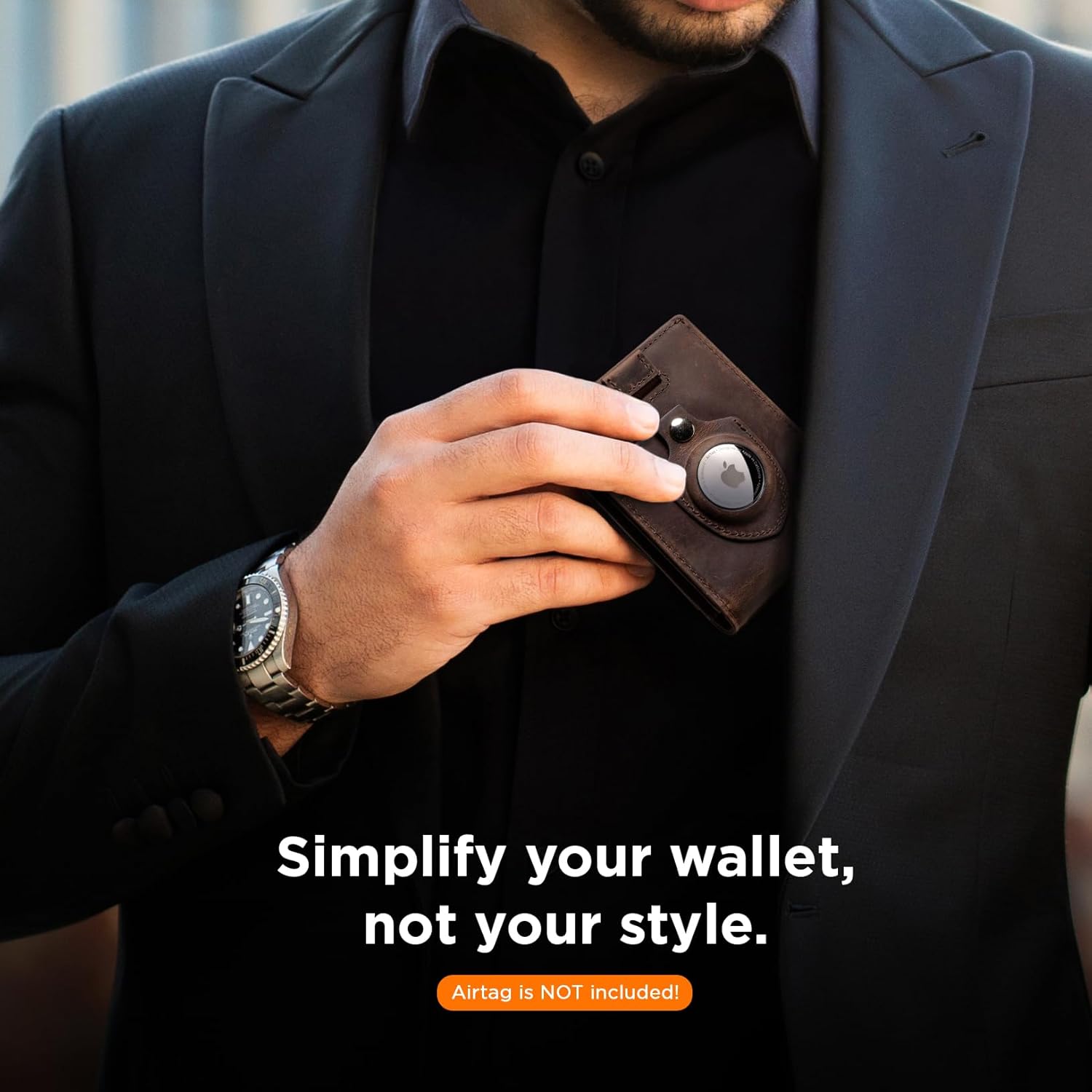 SERMAN BRANDS RFID Blocking Slim Bifold Genuine Leather Thin Minimalist Front Pocket Wallets for Men Billfold Wallet Men Gift - Image 2