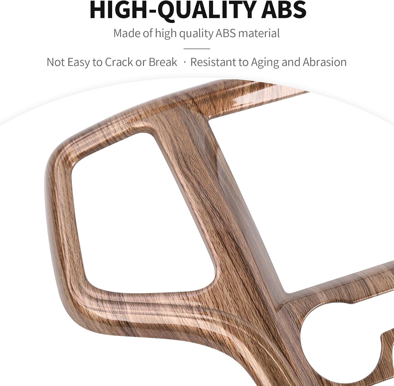 JeCar Center Console Navigation Screen Panel Trim Cover Compatible with Jeep Grand Cherokee Interior Accessories 2019 2020, Wood Grain