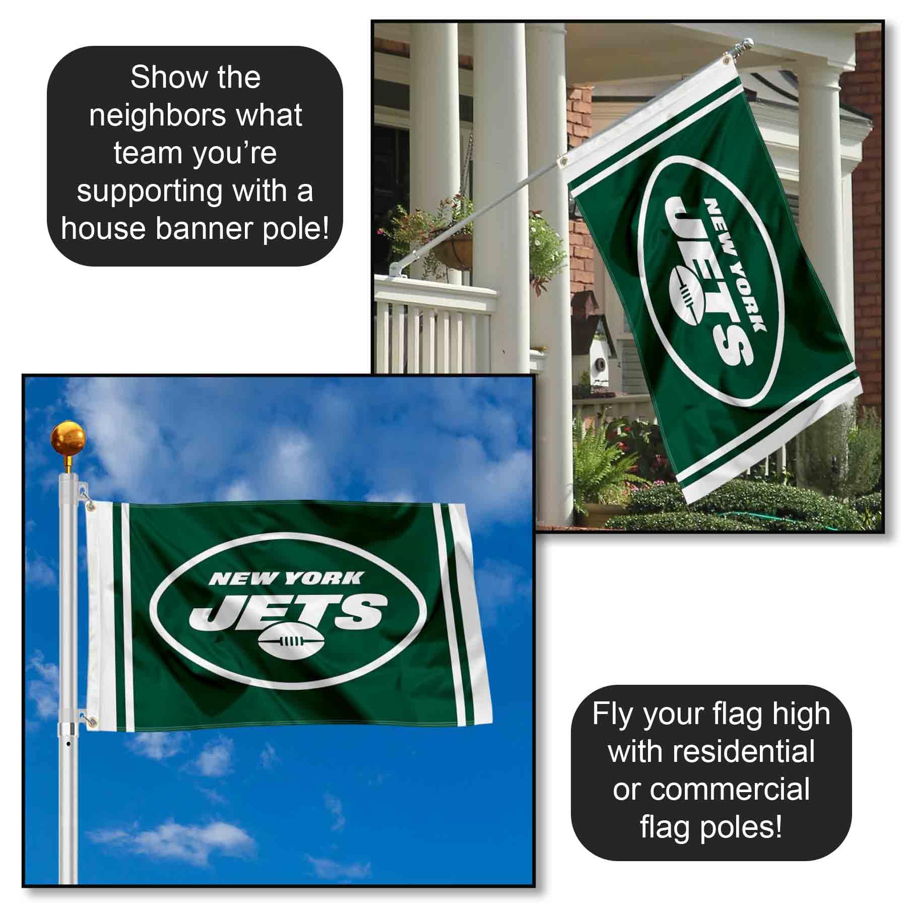 WinCraft New York Jets 3x5 Foot Grommet Flag - Officially Licensed