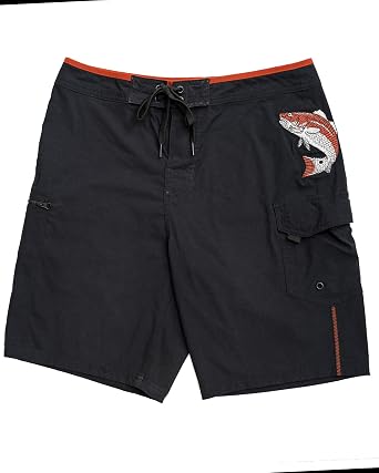 Maui Rippers Mens Stretch Fishing Board Shorts Quick Dry Mens Swim Trunks with Vinyl Tools Pocket