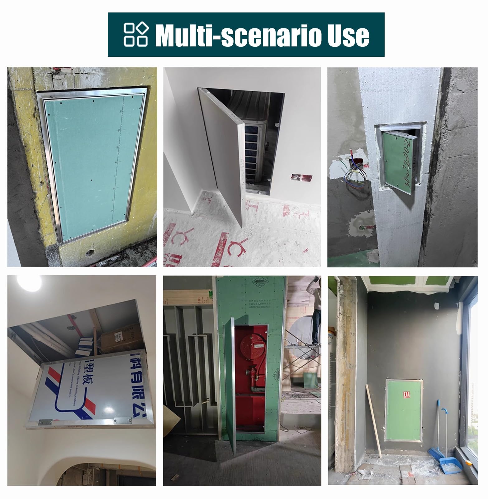 ZIMGOD Trampilla Pladur Puerta Empotrada con Panel de Acceso para Paneles de Yeso y Marco Metálico, Placas de Cubierta de Plomería Ocultas para Pared/Techo, Tapa de Registro(18x36in (45x90cm))