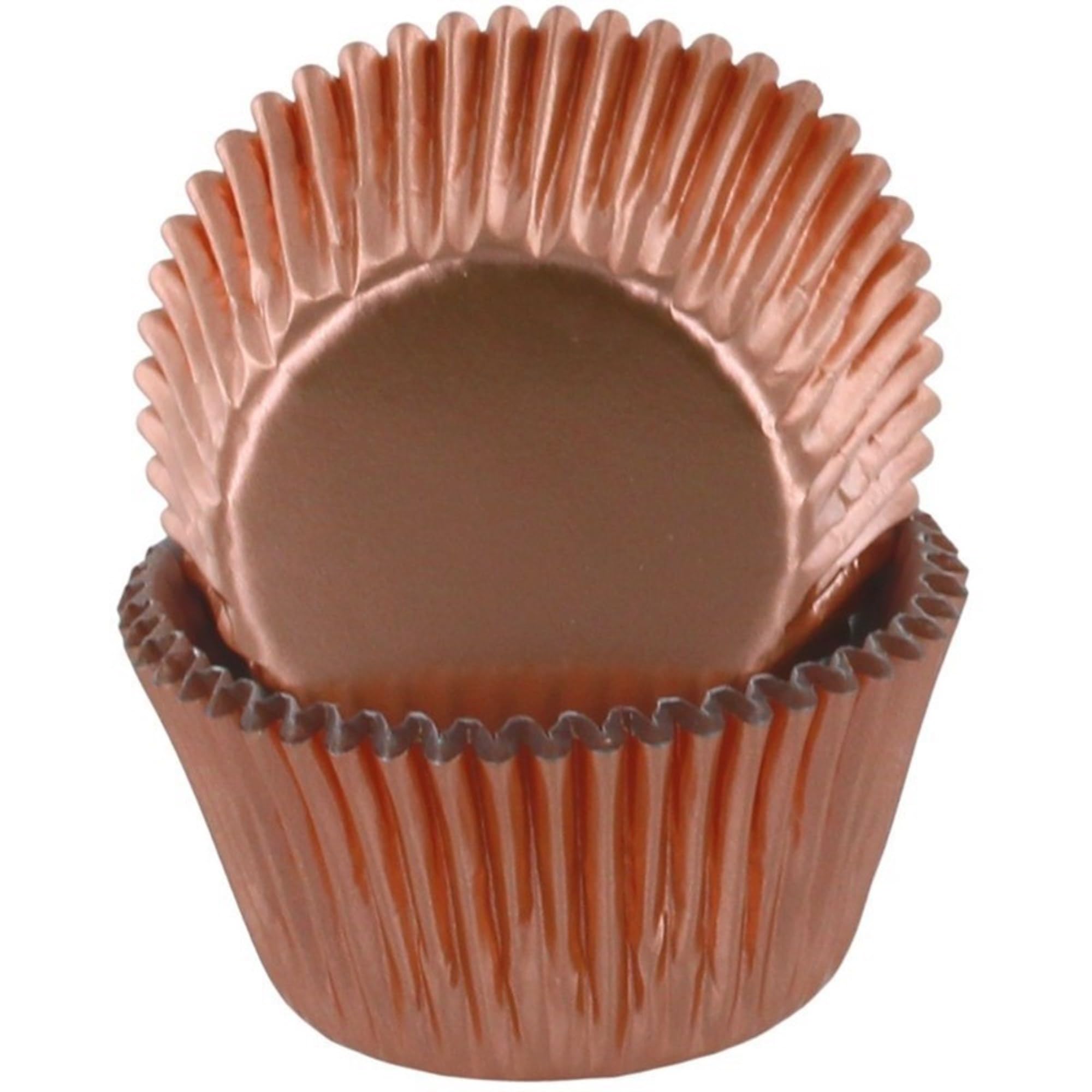 Baked with Love Rose Gold Foil Baking Cases, 300 Foil Baking Cups, Greaseproof Cupcake Cases, Silver, 6 Packs of 50 Cases - Image 2