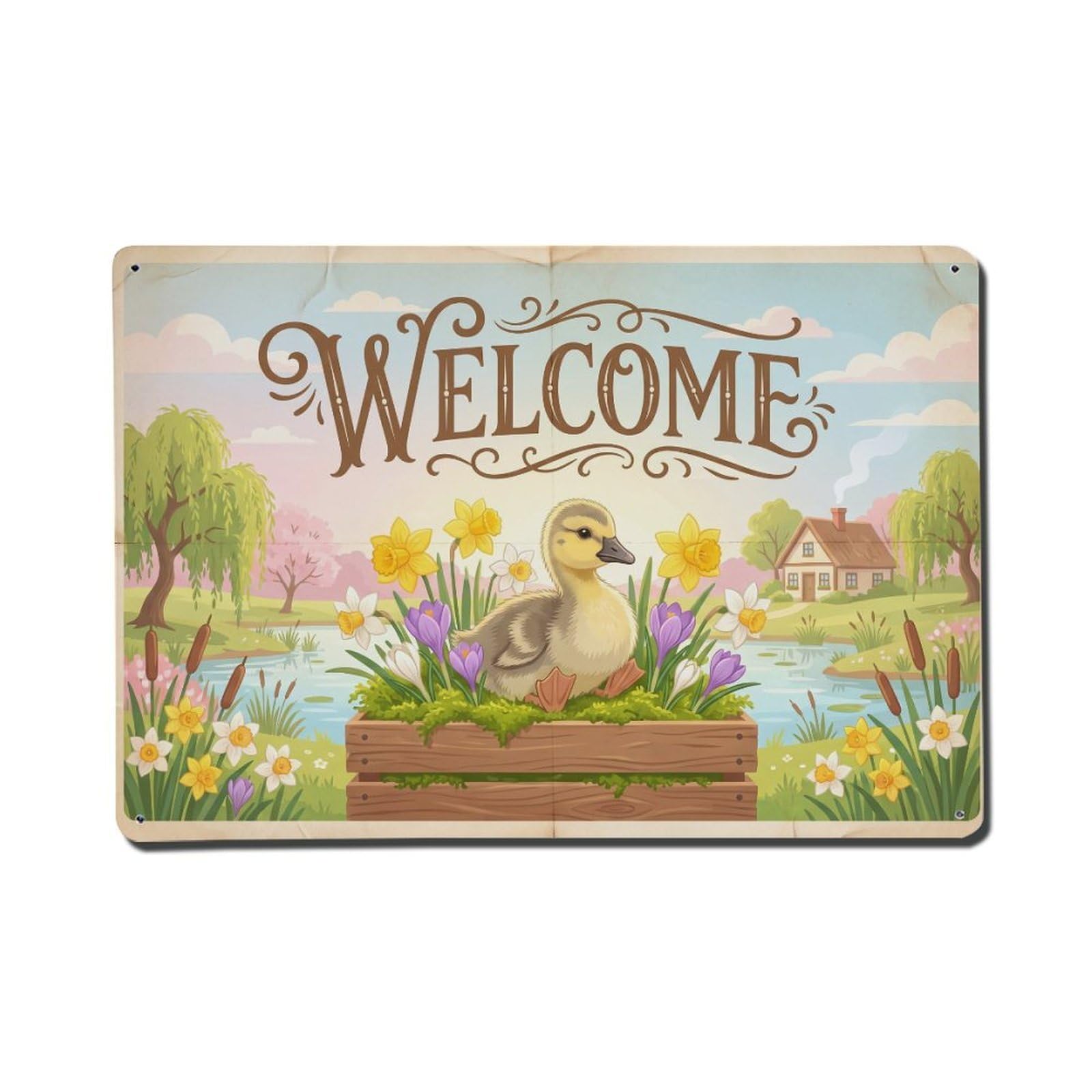 Vintage Welcome Gosling Morning Dew Metal Tin Sign