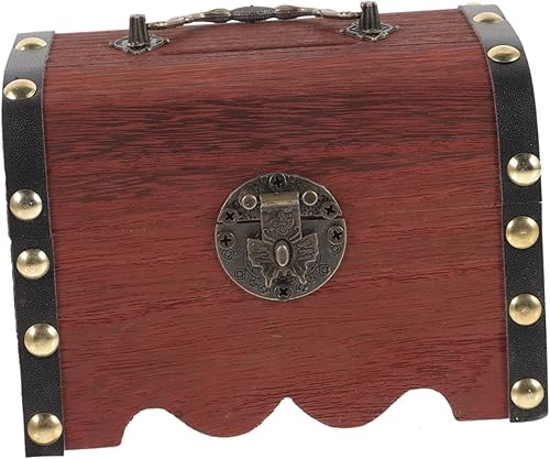 Miniatura 9 de Uonlytech 3 unidades de caja de dinero con cerradura de alcancía para niñas, alcancía para hucha de madera, caja de pecho retro, alcancía para el